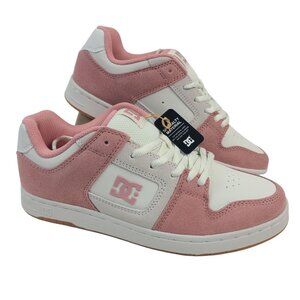 NEW DC Manteca 4 Women's Pink & White Suede Low-Top Skate Shoes Sneakers Sz 9.5
